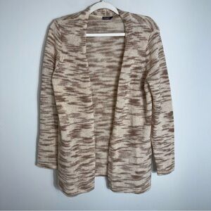 J McLaughlin Open Front Cardigan Sweater-Alpaca Wool Blend-Tan Brown-Medium